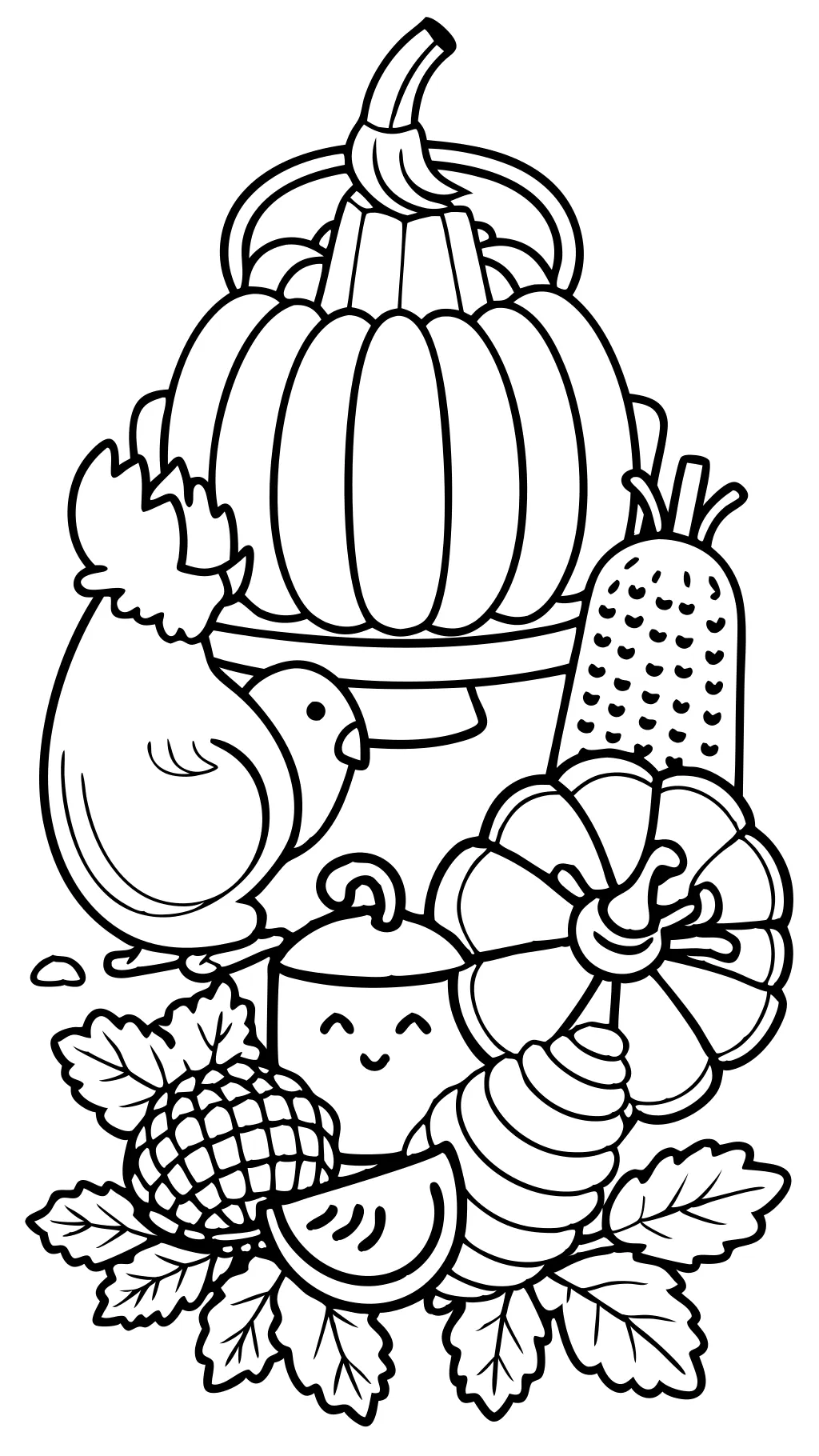 thanksgiving day coloring pages free